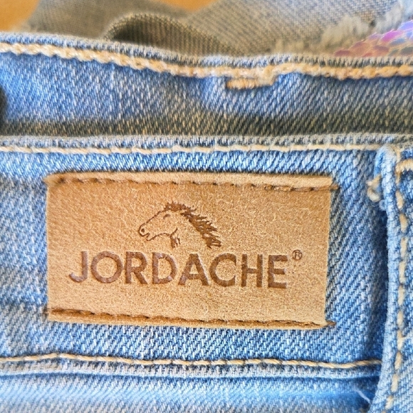 Jordache Light Blue Sequin Jean Shorts - Picture 7 of 9